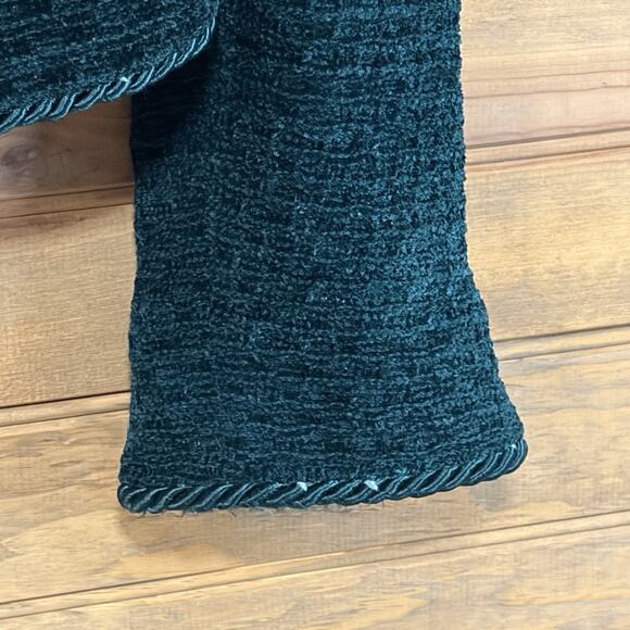 St. John Dark Emerald Green Knit Jacket Gold Tone Embellished Cropped Size 4 Vtg - Picture 7 of 12